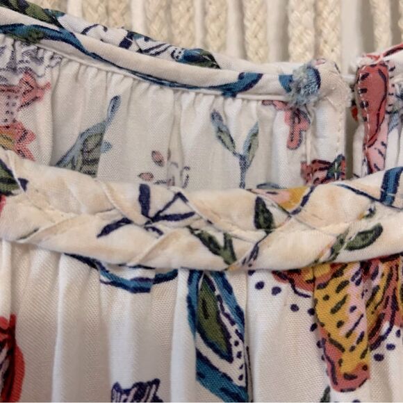 OLD NAVY Waist Defined Braided Strap Floral Maxi Dress White 3X Plus - Picture 6 of 14